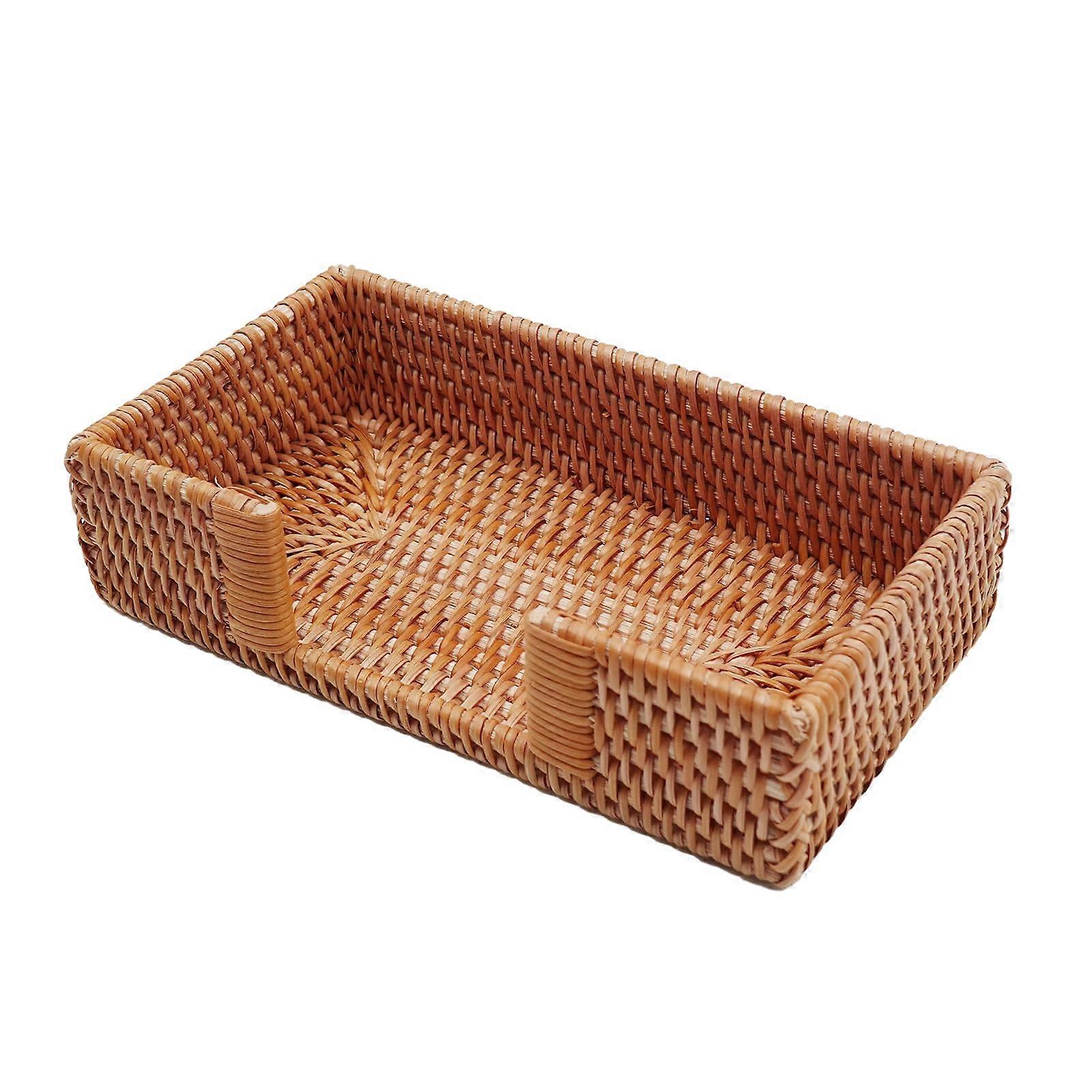 Guest Towel Hanger, Rattan Napkin Hanger for Bathroom, Wicker Bathroom Napkin Strap tray