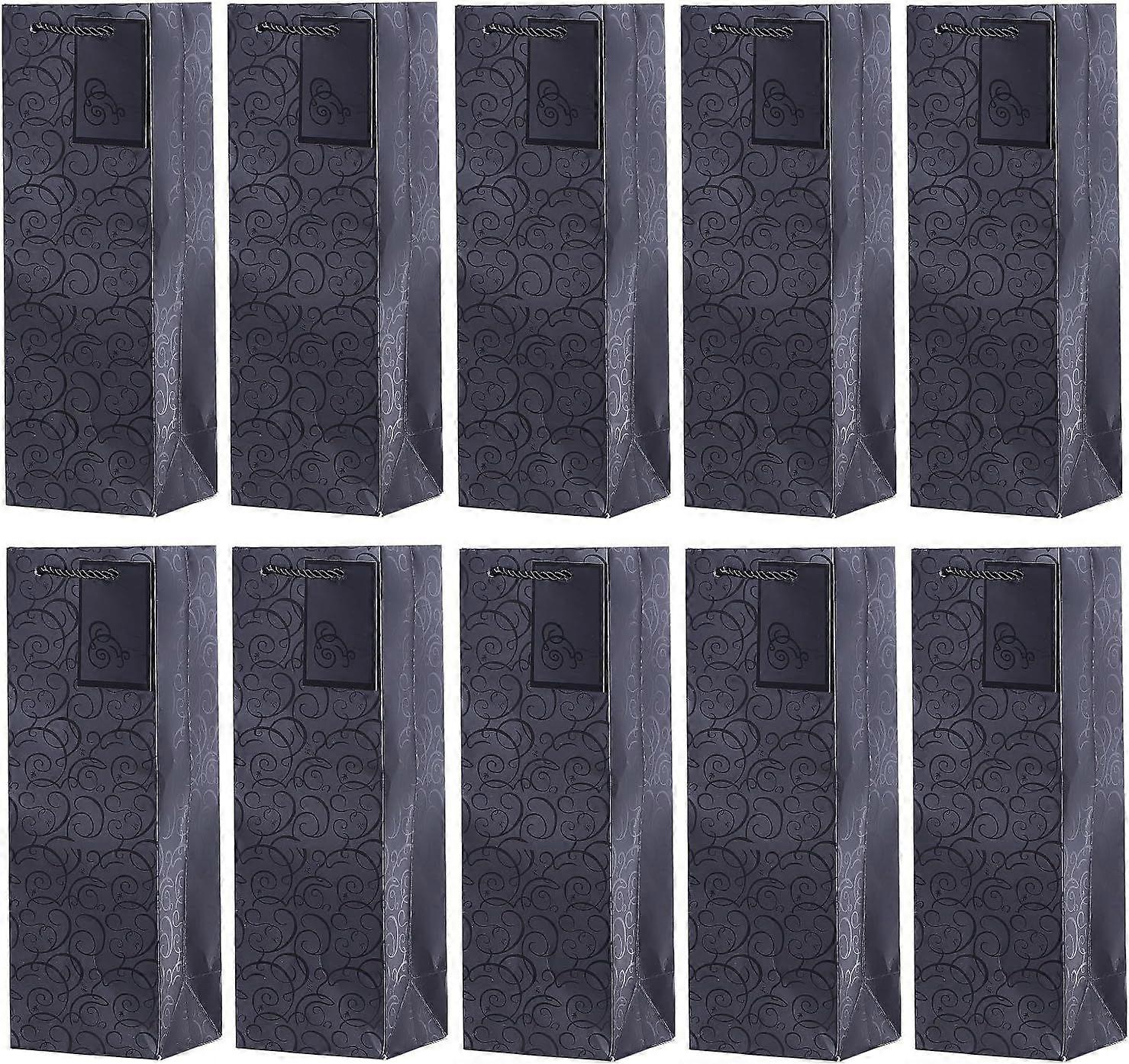 Set of 1036x12x10cmgift pouches gold bottle bags for wine and champagne