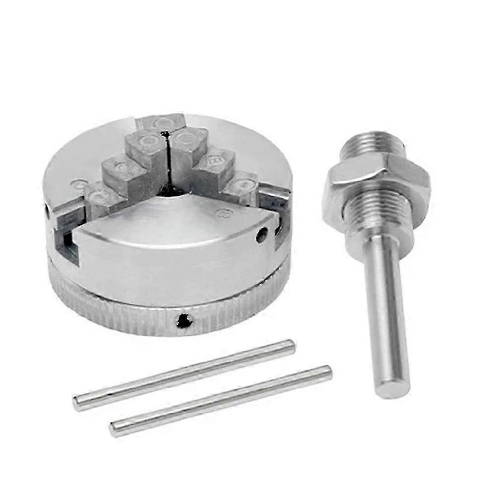 Independent Lathe Chuck Reversible Jaw Zinc Alloy Mini Lathe Three Jaw Chuck M12*1 Chuck Hand Electric Drill Connecting Rod Power Tool