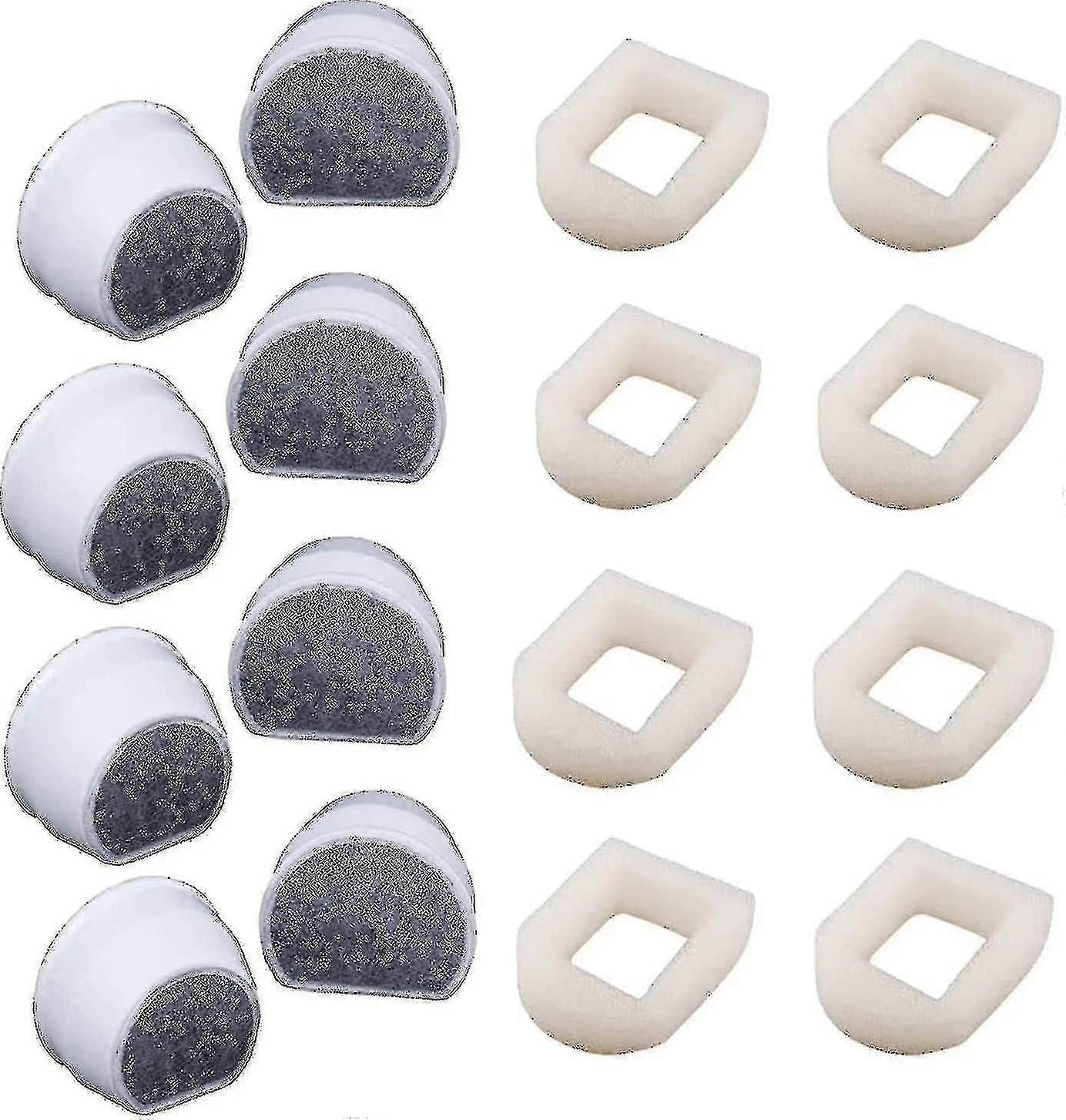 16 Pack Foam Prefilters And Carbon Filter Compatible With Petsafe Drinkwell Fountain Inox 360 Avalon-2025-ss