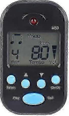 Mini Metronome, Lcd Digital M50 Metronome Electronic Metronome Digital Beat Tempo For Guitar, Piano, Violin, Drum And Other Instrumentsblack)(1pcs)