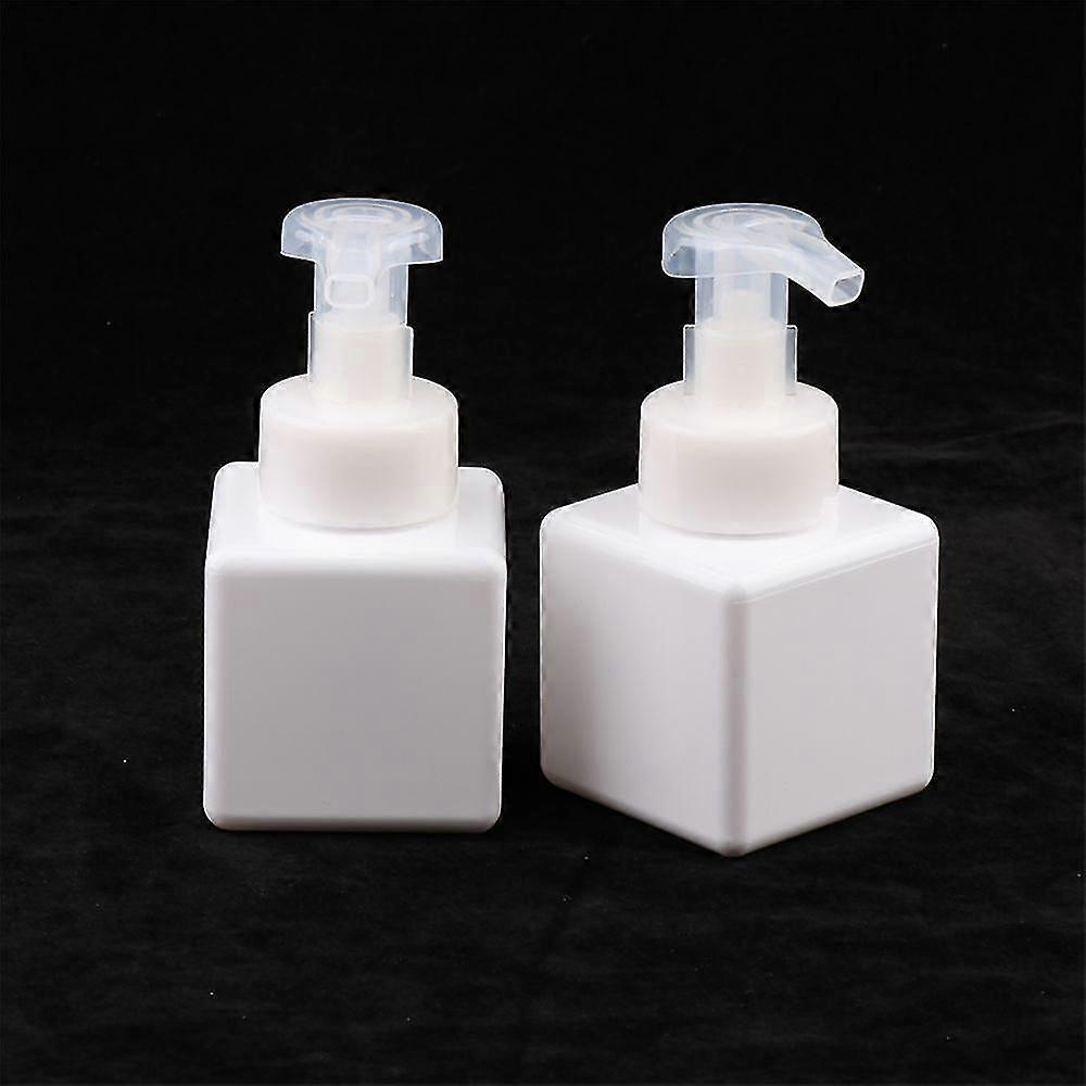 2pcs 250ml Square Clear Foam Lotion Dispenser Pump Bottle Bottles
