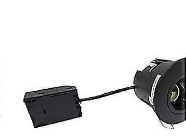 NORDTRONIC Uni Install G2, GU10, round, matt black, for indoor and outdoor use