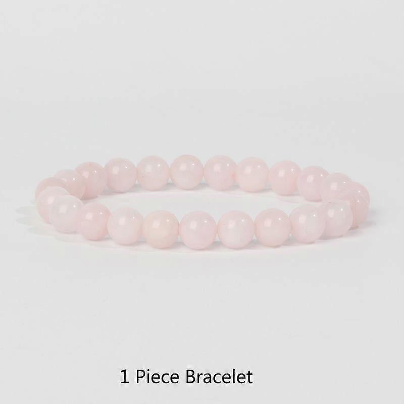 Redkid 3Pcs / set Bracelet en pierre naturelle Ensembles 8mm Rhodonite Rose Rose Quartzs Turquois Am