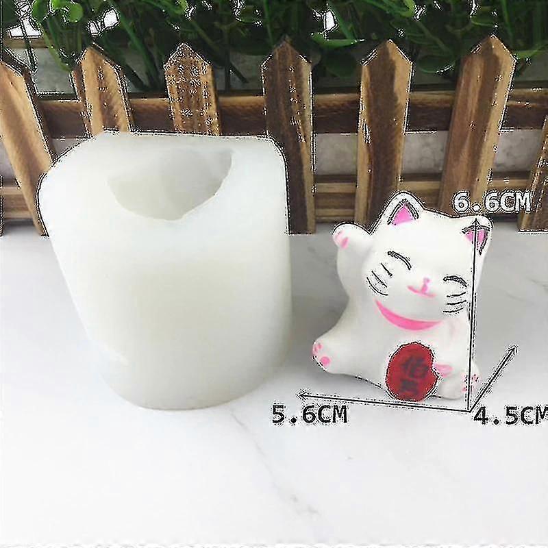 ミニオウルラッキーフォーチュンキャットアニマルシリコンソープモールド