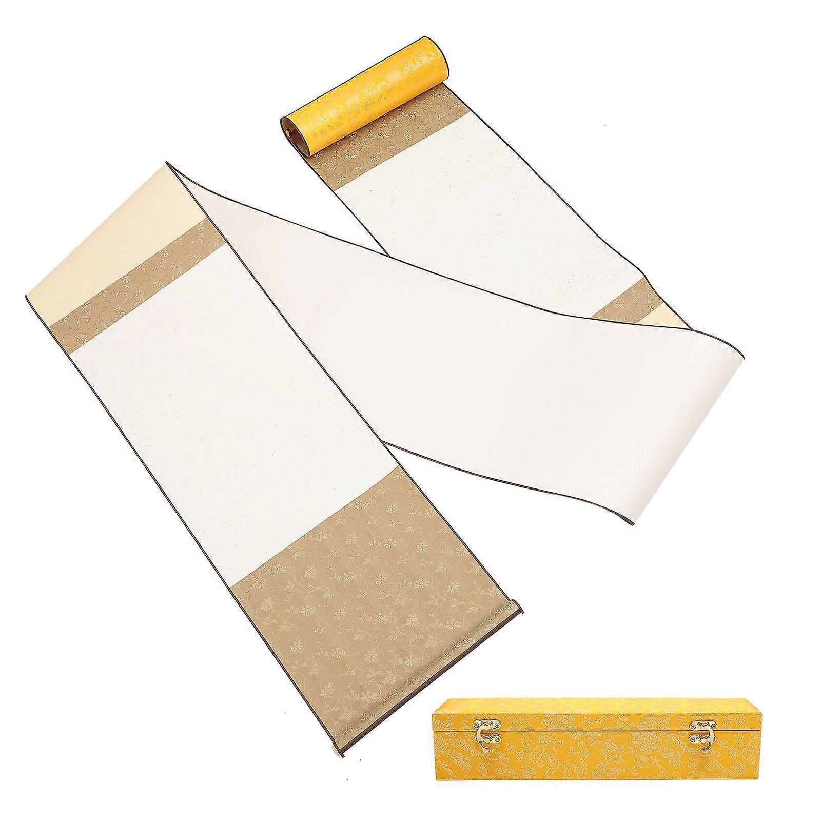 1 Set of Portable Calligraphy Paper Household Painting Paper Professional Blank Scroll Calligraphy Accessory