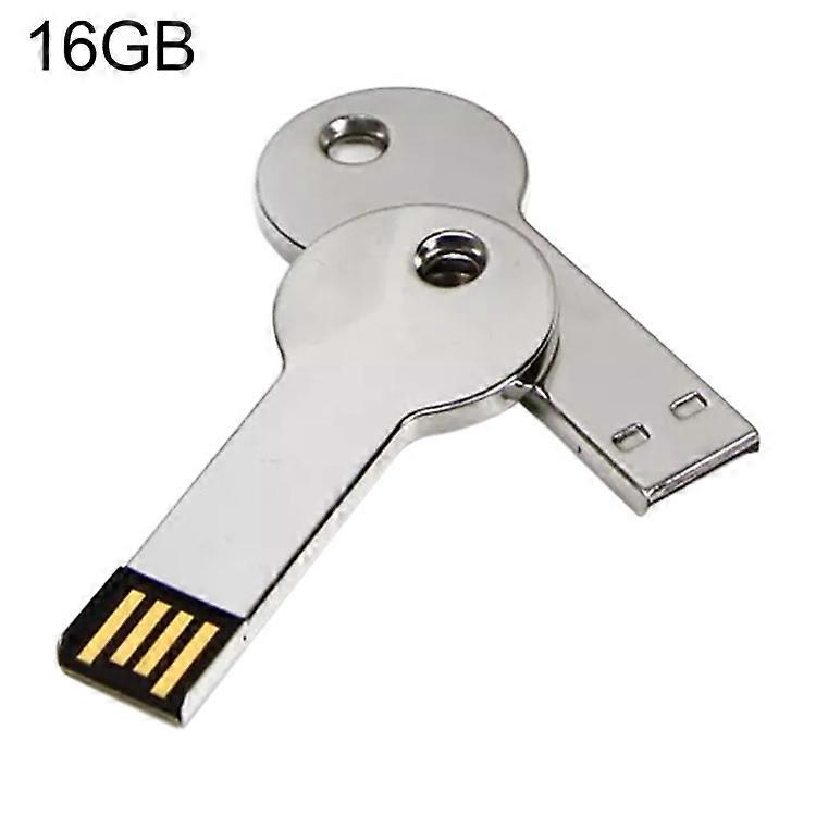 Silver Metal Key Style USB 2.0 Flash Disk