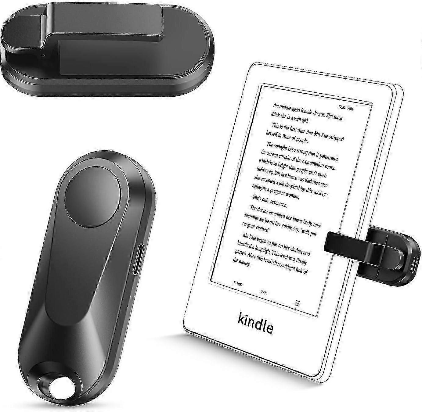 RF Remote Control Page Turner for Kindle Paperwhite Oasis eReaders Kobo iPad Camera Video Recording Remote Triggers