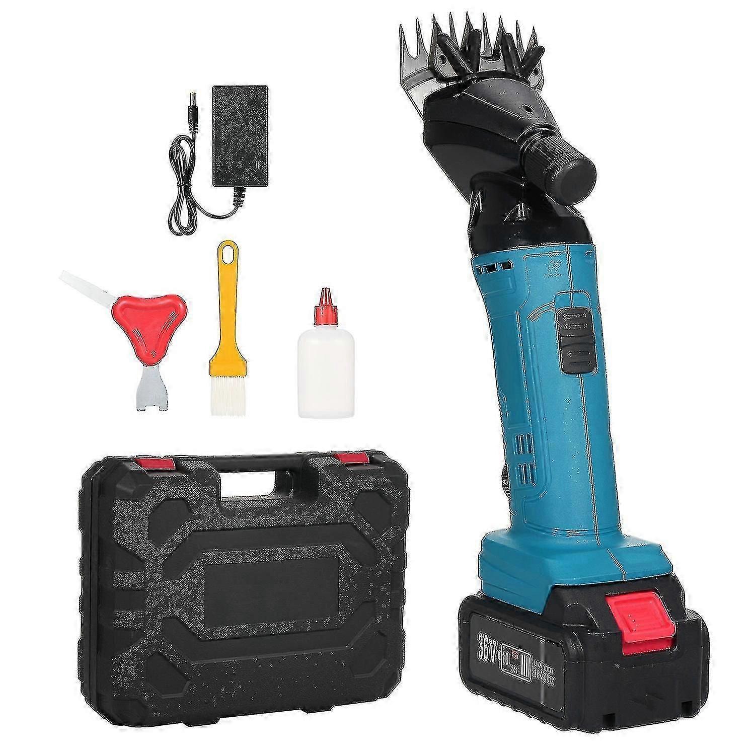 6-Speed Adjustable Electric Rechargeable Lithium-ion Sheep Shearing Machine with 9-Tooth Blade