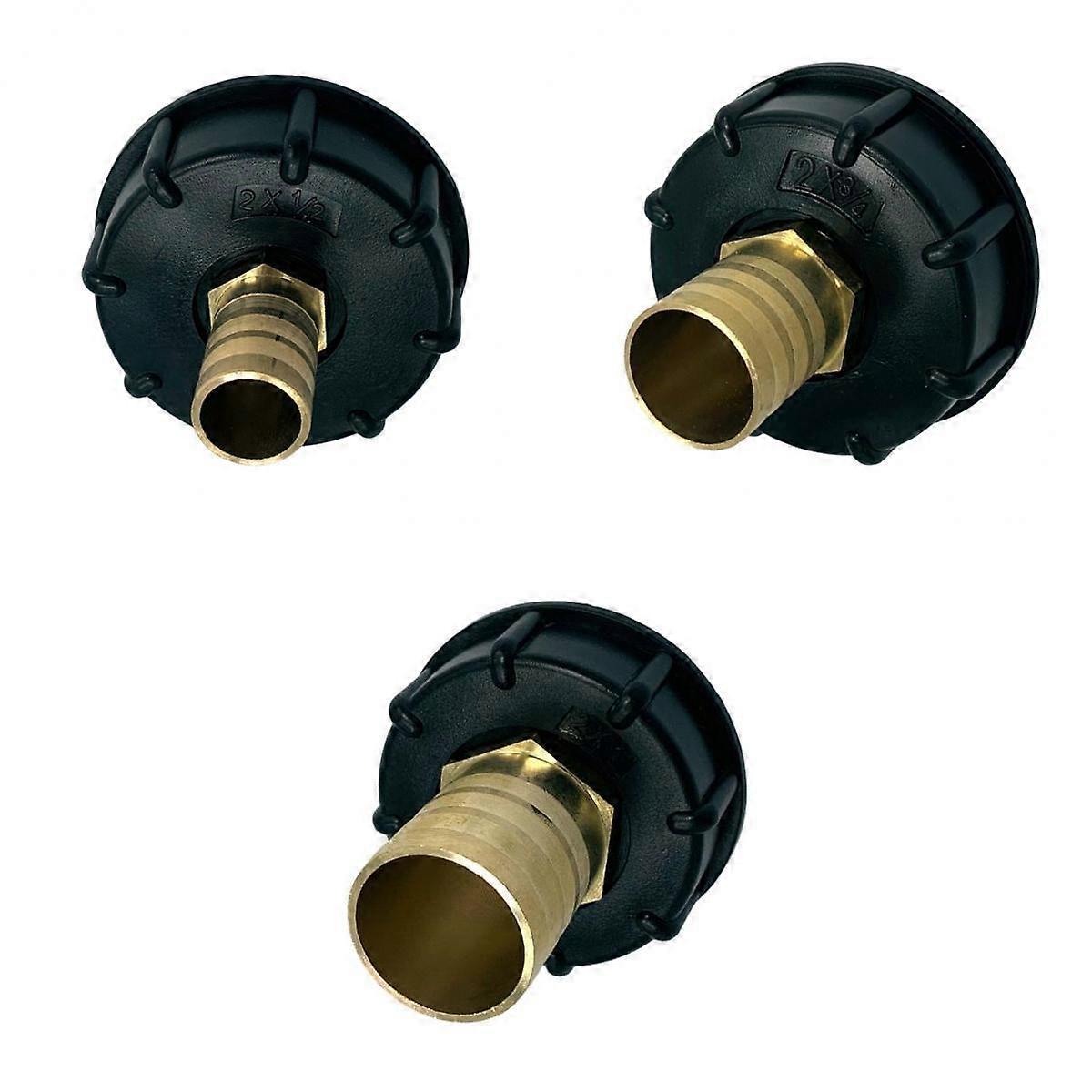 3x IBC 1000L Wassertank Verbinder 1/2" 1" 3/4" Messing