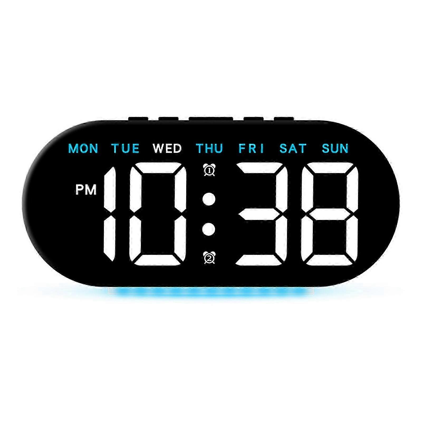 Precise Table Clock Multipurpose With Date And Time Temperature Display For Any Room Bedside Clock with Base Night Light