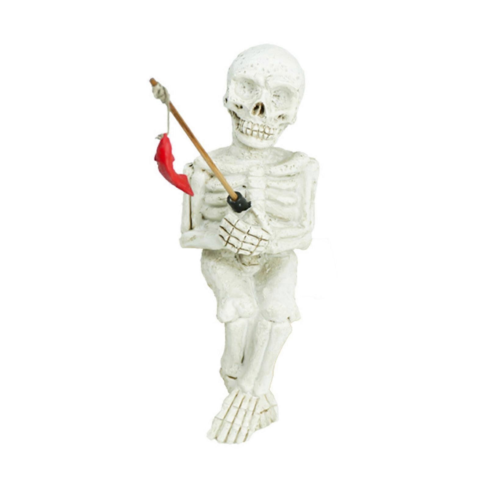 Interesting Skeleton Model Skeleton Fence Statue Tiny Skeleton Animal Statues Aquarium Tanks Skeleton Figurines Ornament Multicolor