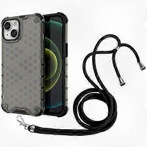 Lanyard Honeycomb Mobile Phone Case Compatible with iPhone 15 for Enhanced Protection and Convenience