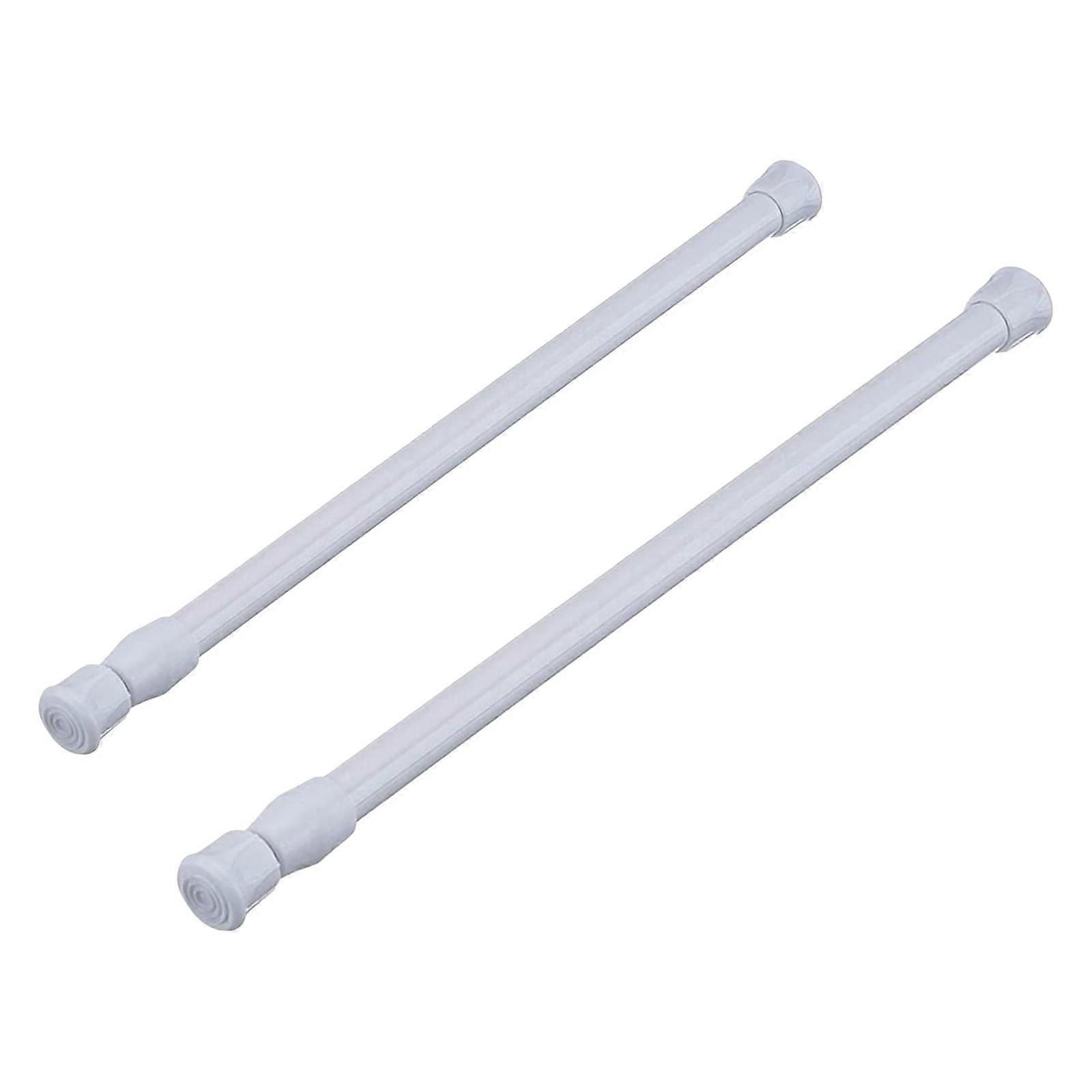 2x Tension Rods, Closet Rods Adjustable Small Spring Tension Rods
