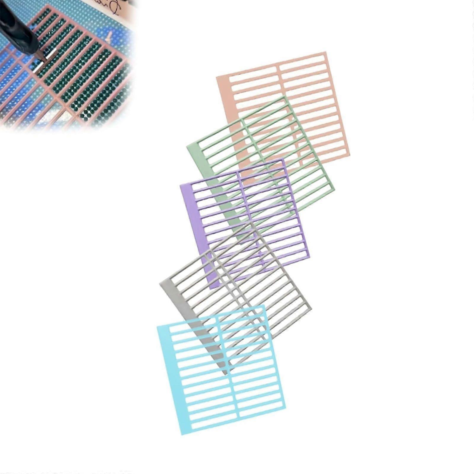 5PCS Diamond Art Ruler Dot Drill Alignment Tool Ruler DIY Diamonds Painting Tools