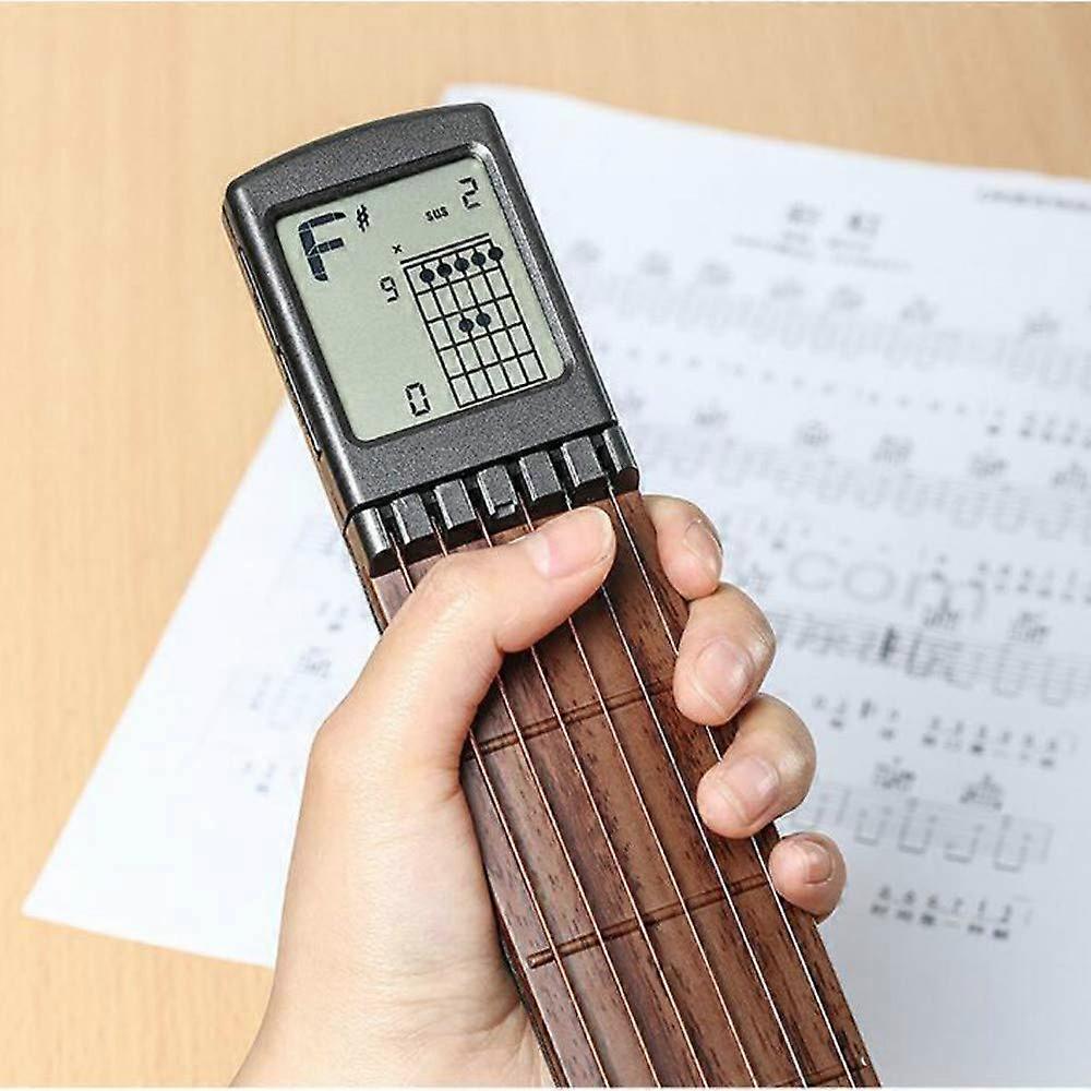 Digital Guitar Trainer with Screen, Guitar Chord Trainer Fretboard Practice Tool for Beginner with Chords Chart Metronome