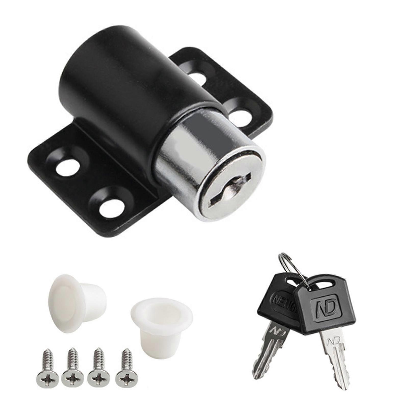 Sliding Yard Security Lock Black Sliding Door and Window Bolt Universal Lock Set with-Key for Home Office Patio Catches  Black