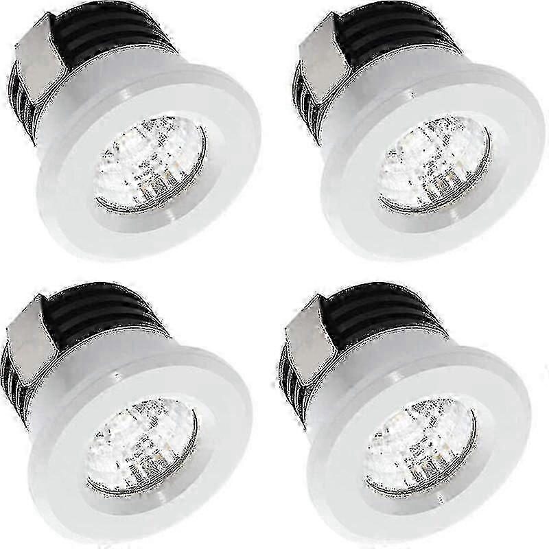 Set Of 4 Mini Recessed Led Spotlights 3w Warm White, Mini Led Spotlight for Shop Window, Number Plat