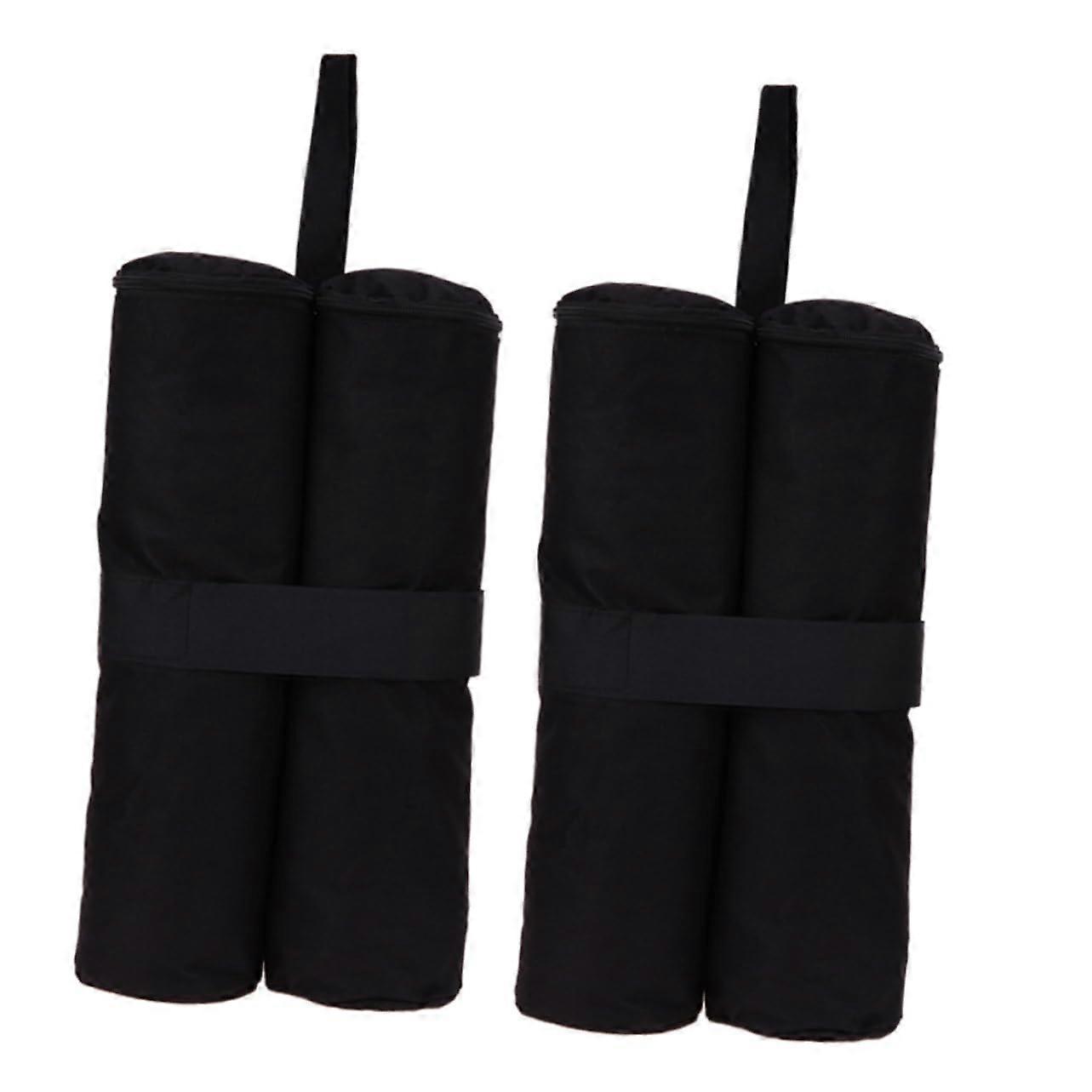 Pack of 2 Tent Sandbags for Canopy Weights Black Oxford Fabric