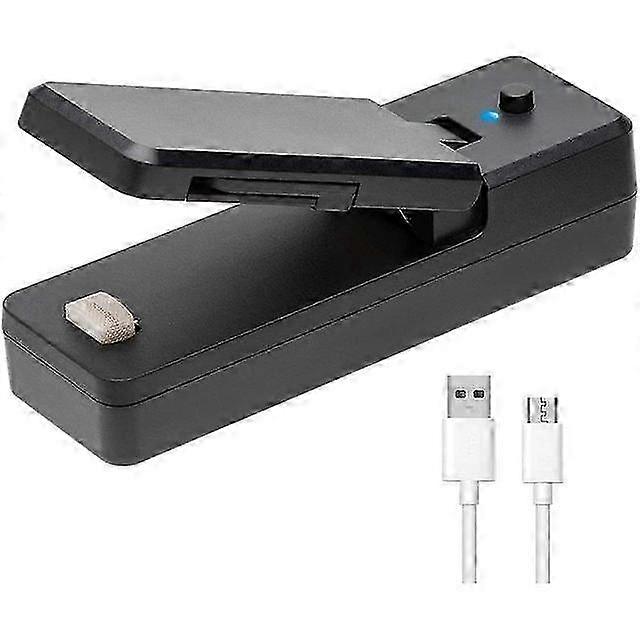 2 in 1 USB 충전식 미니 백 실러(식품 보관용 커터 포함) - 블랙