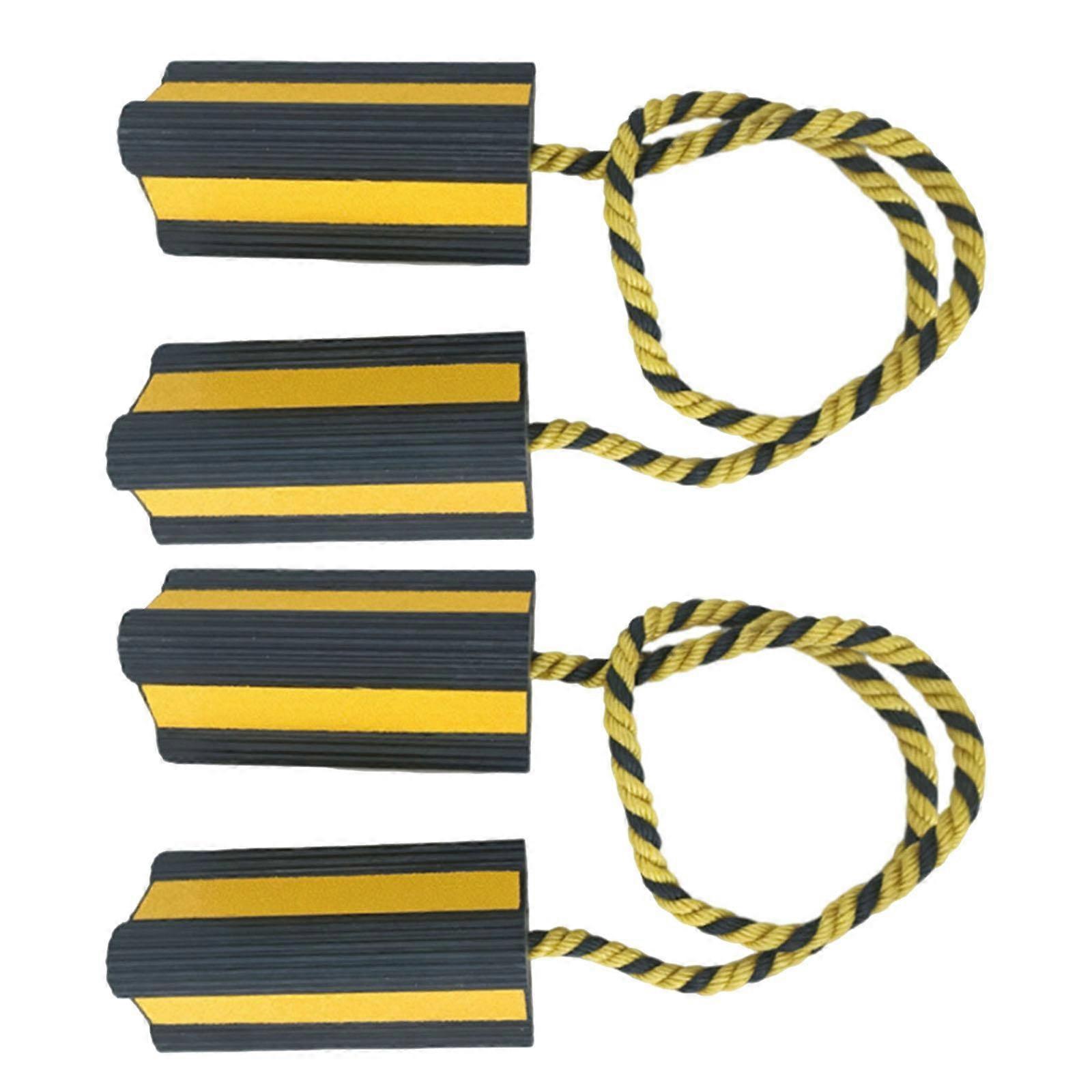 2 Pair Temporary Parking Sturdy Tires Block Stopper Chocks for Car RV Camper