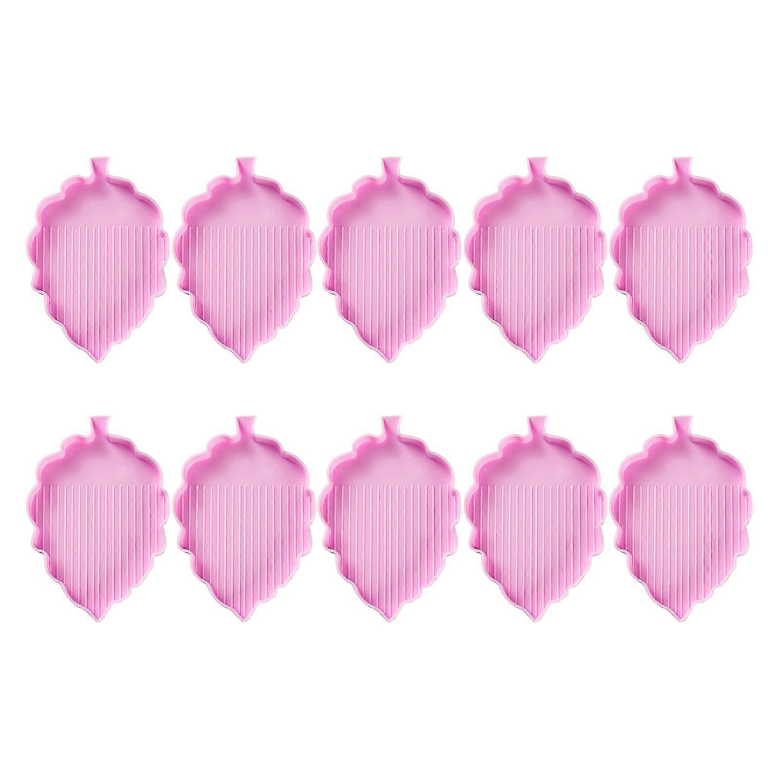 10Pcs Diamond drawing Tray Leaf Shaped Holder Accessories Easy to Use Container