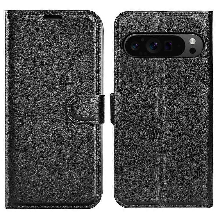 Compatible For Google Pixel 9 Pro Case Litchi Texture Protective Leather Folio Phone Cover