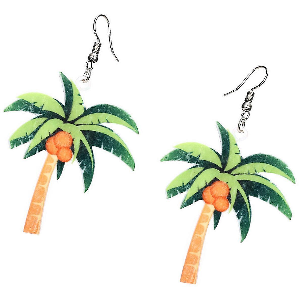 Here's a refined and appealing product title and description for your **Pair of Creative Dangler Coconut Tree Earrings**:
 
**Product Title:**
✨