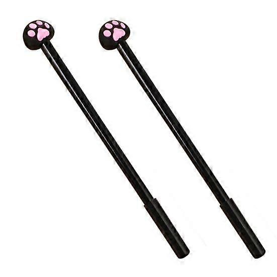 2Pcs Cute Cat Paw Ink Gel Pen Writing Marker Student Office Stationery Gift