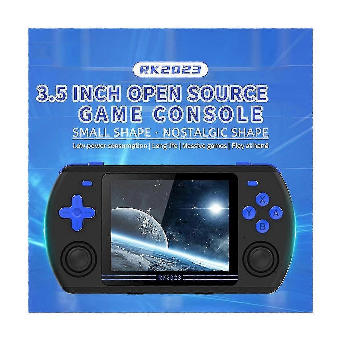 Rk2023 Retro Console 3.5 Inch 16g+64g 4:3 Ips Screen Rk3566 Dual Speaker Handheld Game Console(a)