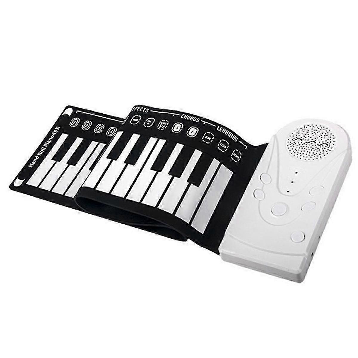49-Key Hand-Rolled Piano with Speaker Portable Folding Children'S Piano Beginner Piano Teaching Instrument