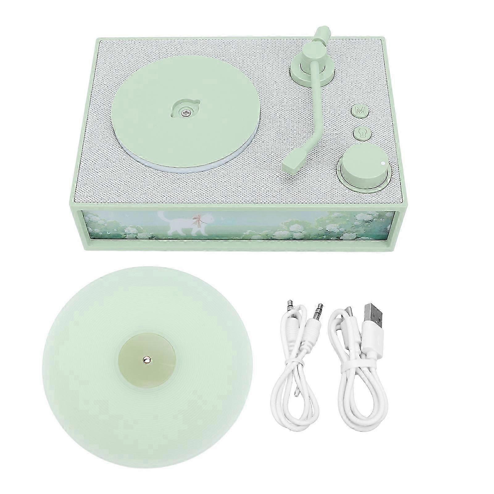 Vintage Record Player with Aroma Diffuser Bluetooth Wireless Portable Wireless Record Player