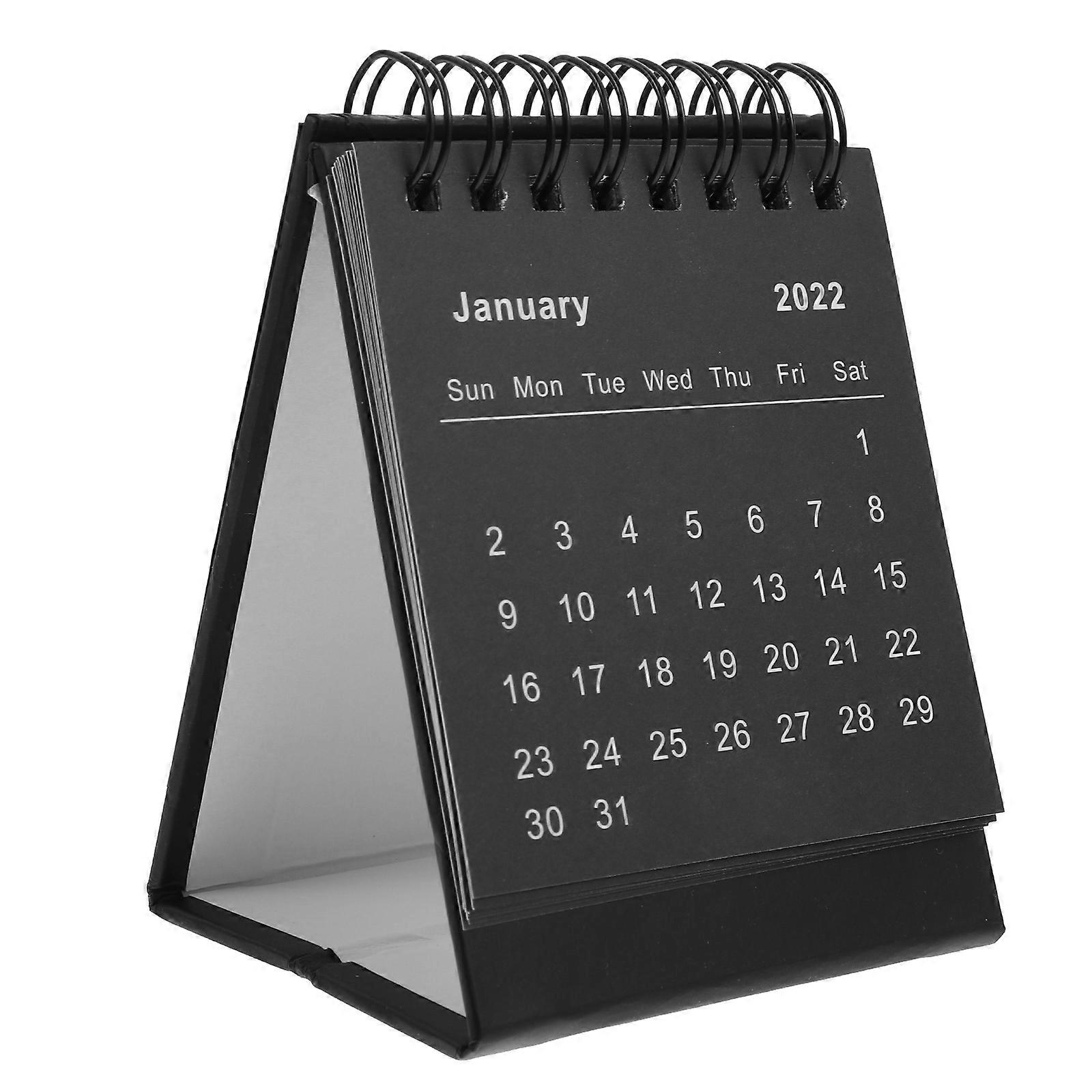Daily Desk Calendar Rectangular Paper Time Checking Office Accessory 9.8X7.6CM 1Pc
