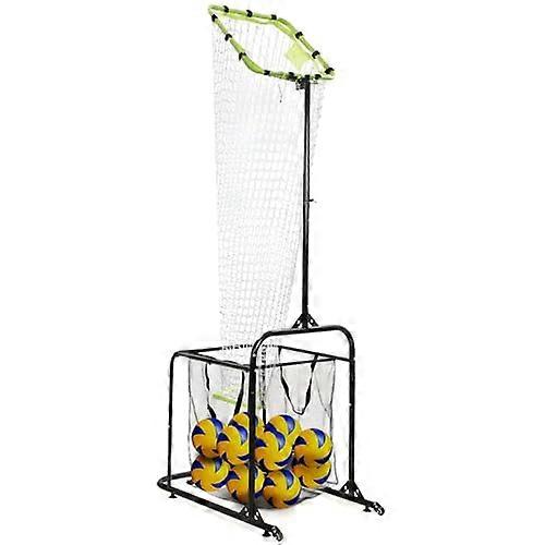 volleyball net with adjustable height, storage bag and wheels