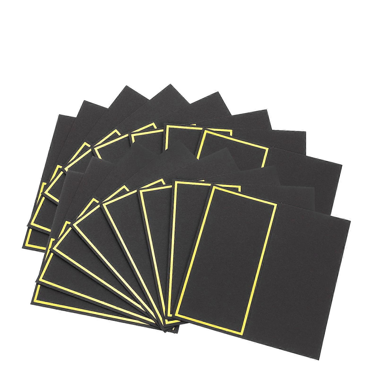 Reserved Cards For Banquet Table Seating Cards Black Color Pearlescent Paper Differentiation 10.2x10.2x0.1cm 50Set