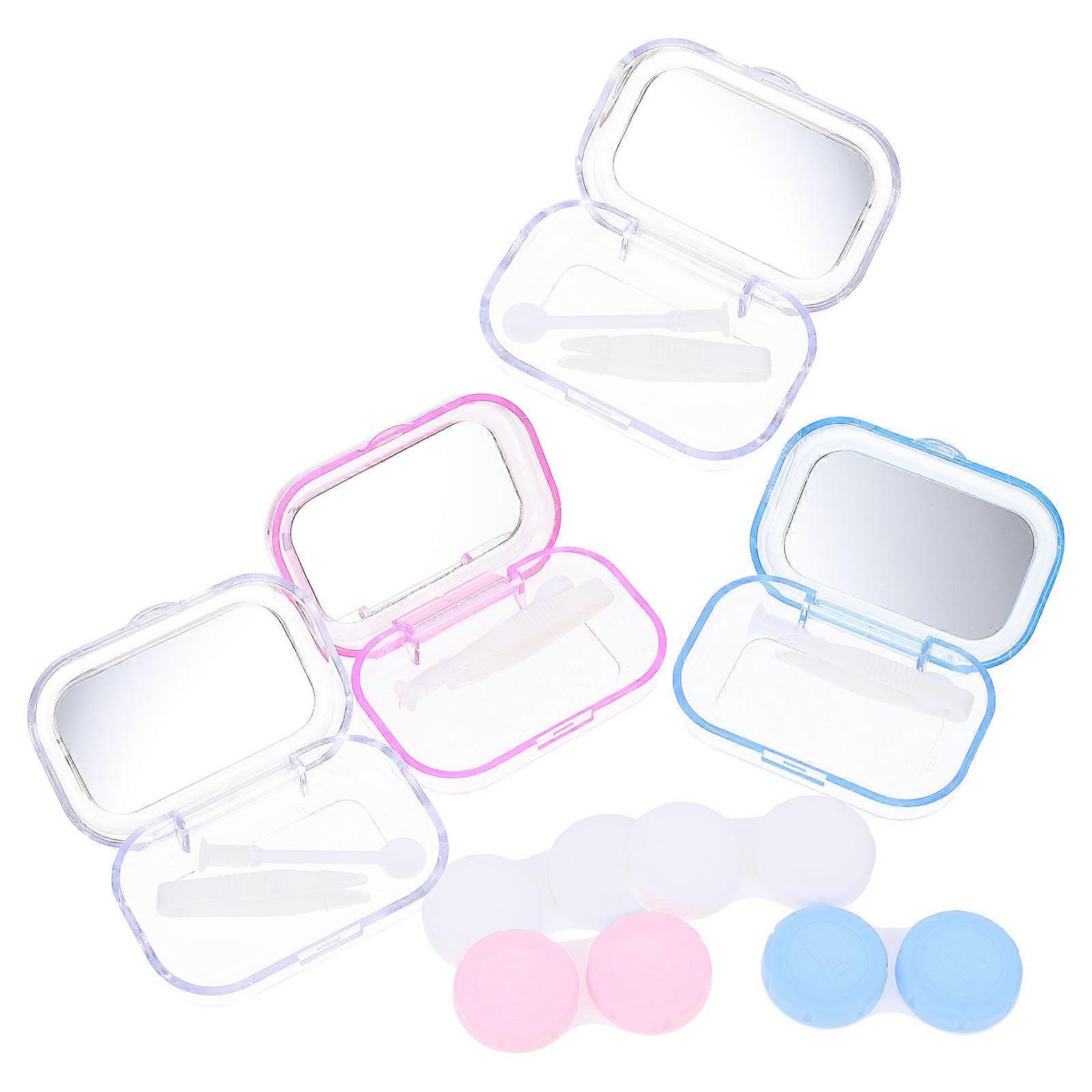 Eye Care Boxes Cases Leak-Proof Storage For Trip 6.5X4.5X2.5CM PP Plastic 4Pcs