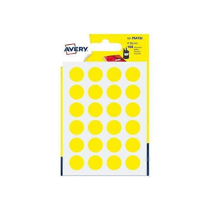 Autocollants Avery Label de différentes couleurs jaune (paquet de 168)