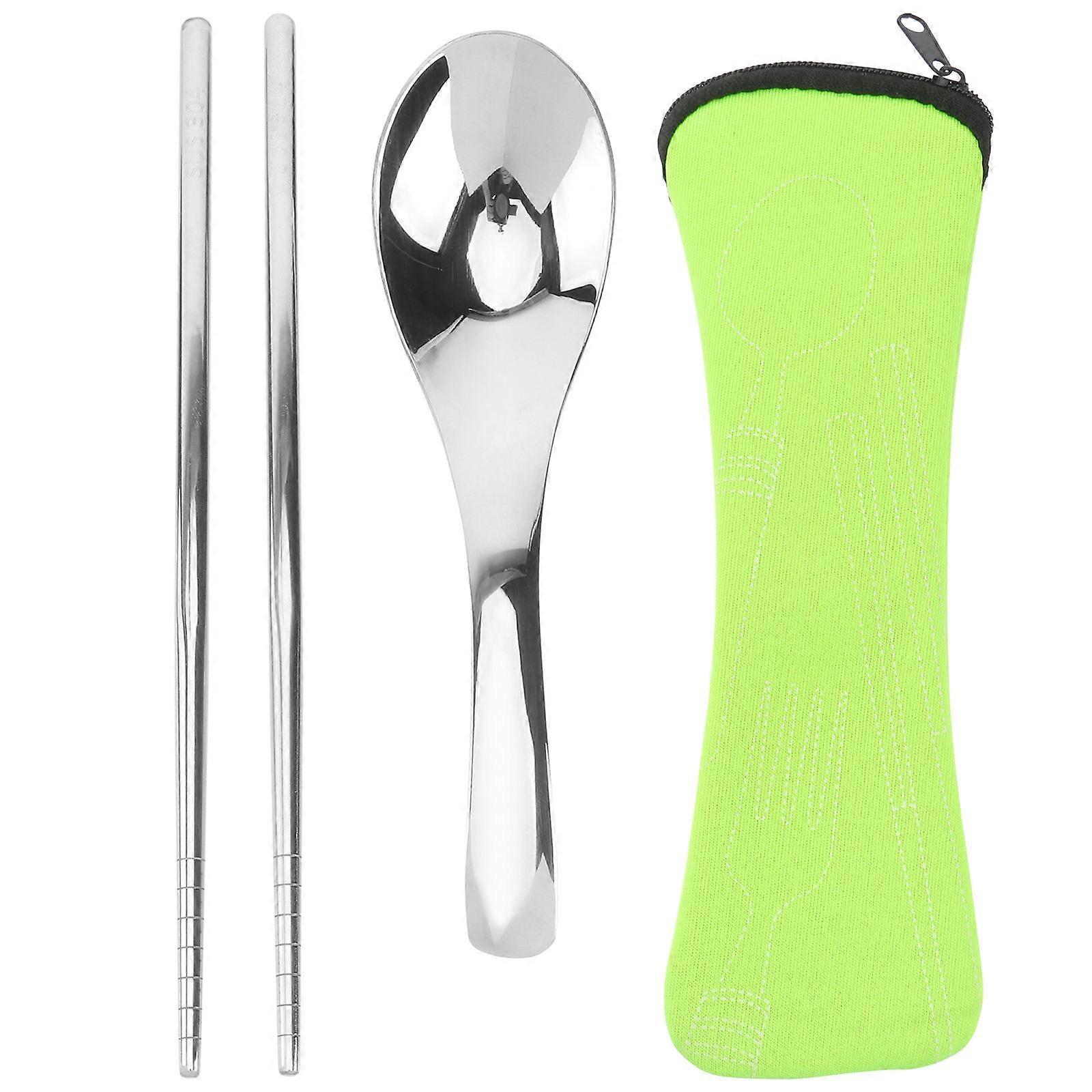 Cute Portable Tableware Spoon Chopsticks Family Travel Camping 1Set