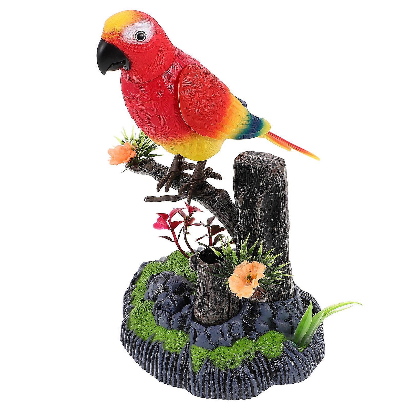 Interactive Bird Kid Electric Bird Toy Simulation Sound Singing Red Plastic 20.00X11.00X11.00CM Battery Powered 1Pcs