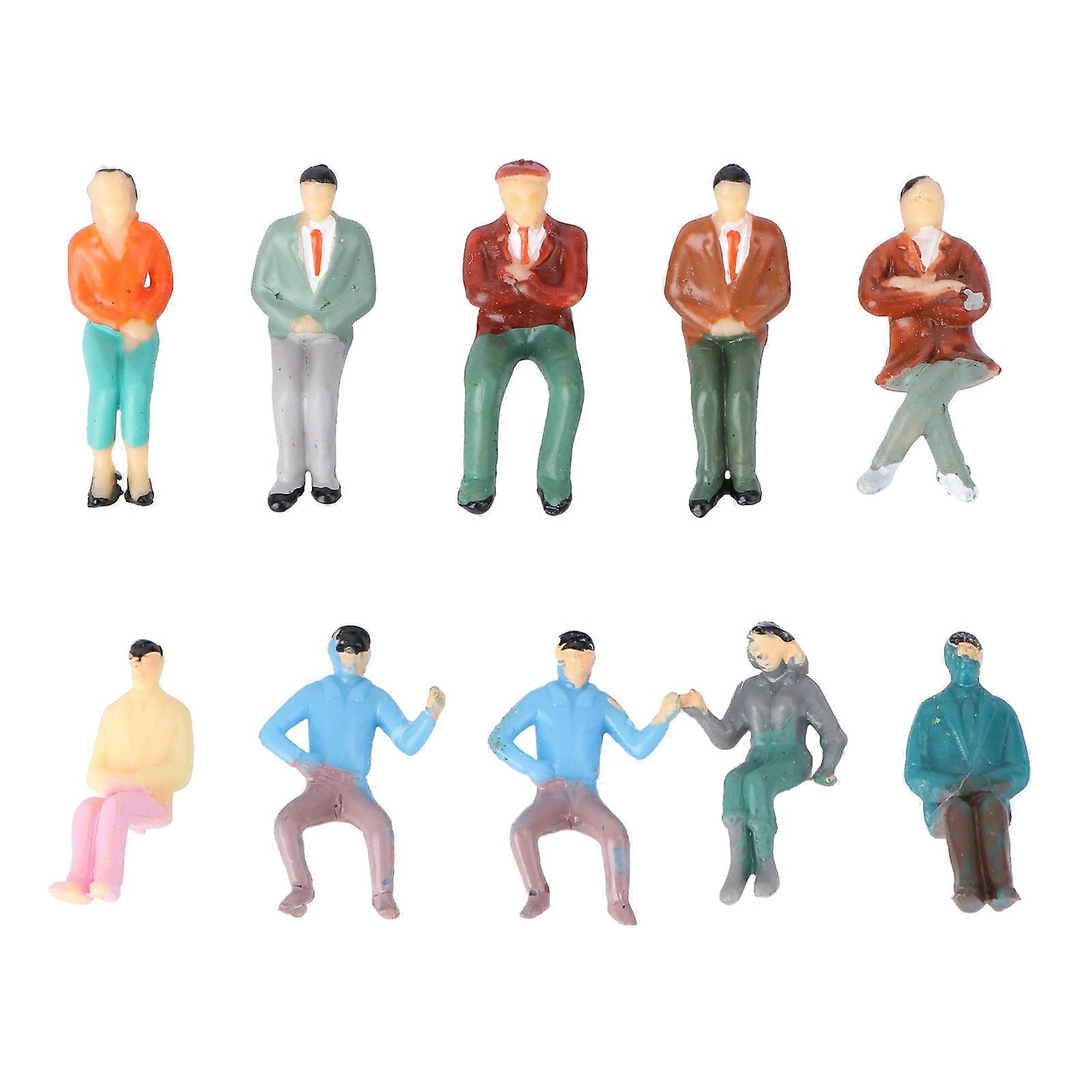 Miniature People Figurines Decorative Figure Model Home Decoration Multi-Colored 4x2.9cm Artistic 10Pcs