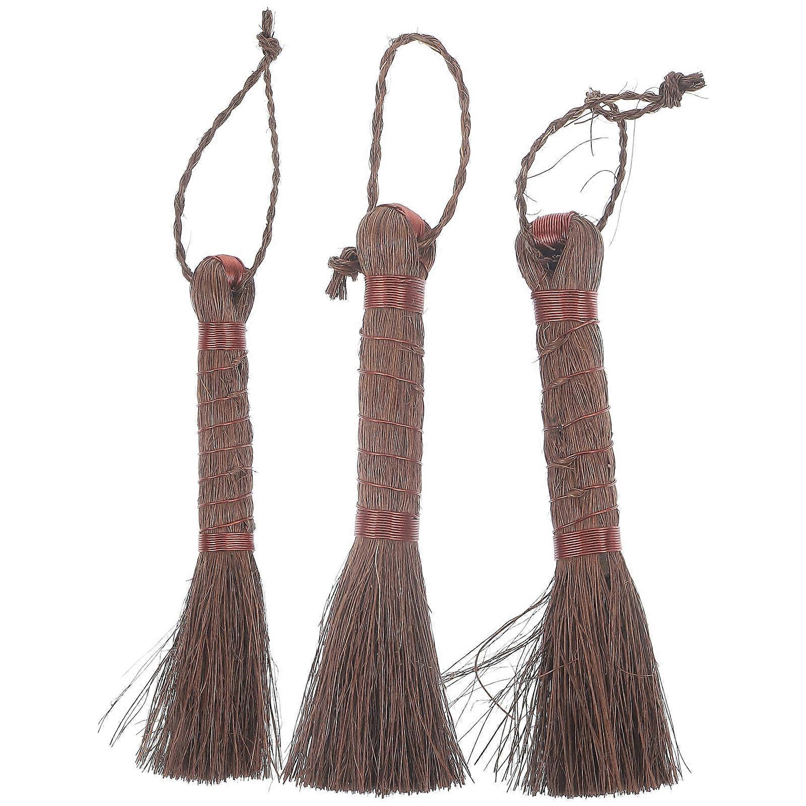 Bonsai Cleaning Palm Fiber Brooms Multi-Use Garden Tool Homeowners 13.00X4.00X1.50CM 3Set