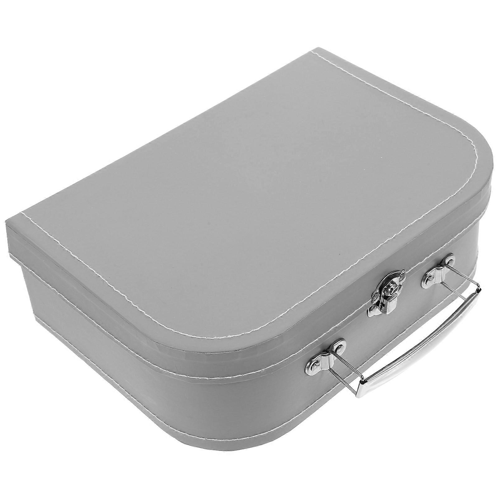 Mini Suitcase Favor Box Suitcase present Box Parties Grey 25.00X18.00X8.50CM Display 1Pack