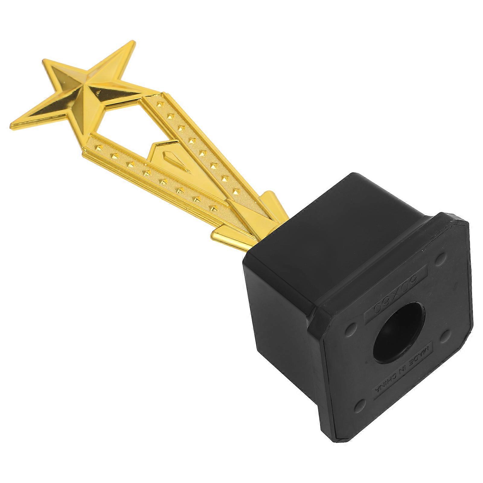 Creative Star Trophy with Base for Dance, Singing, Speech Competitions – DIY Nameplate Celebration Prize Shows