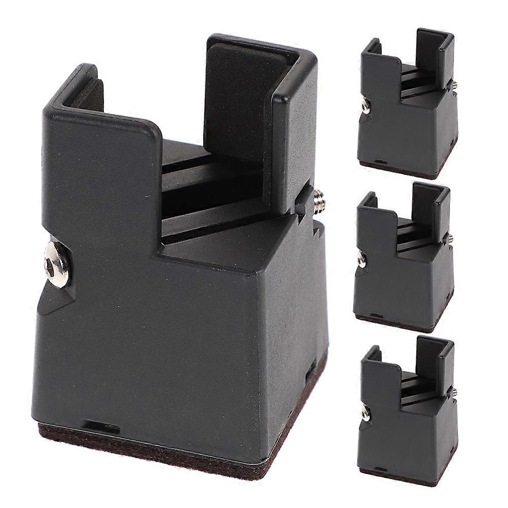 4pcs Adjustable Chair Leg Risers with Screw Clamp Heavy Duty Furniture Elevators for Beds, Desks, and Sofas Easy Cleaning and Storage