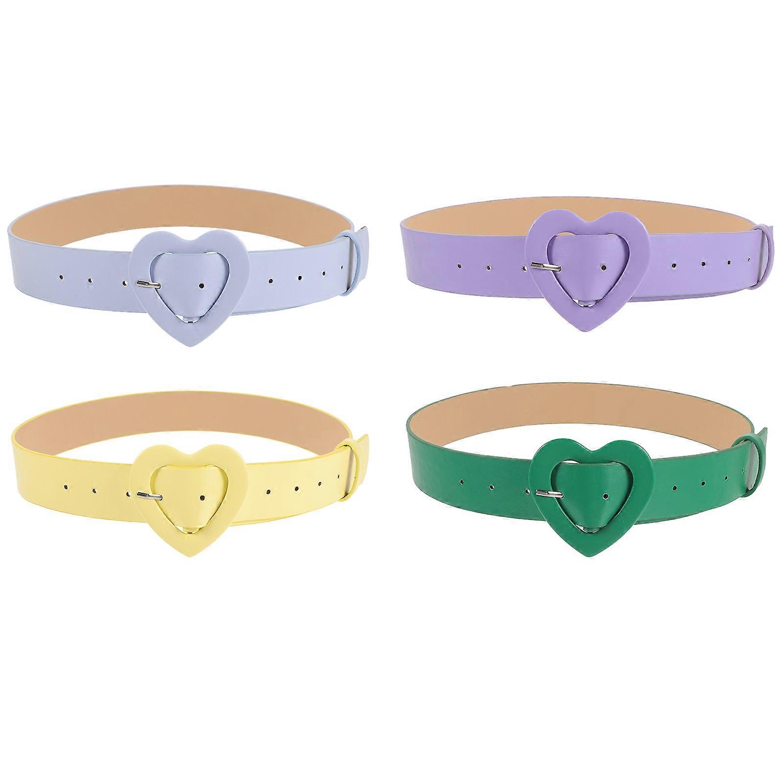 Women Pants Waist Belt Decorative Buckle Casual Wear 4Pcs