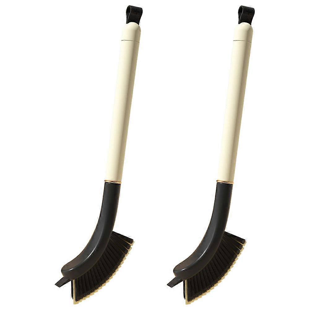Window Groove Cleaning Brushes Crevice Cleaning Brush Non-scratch Surface Electroplating Ring Multi Color 32.50X4.50X2.50CM 2Pcs