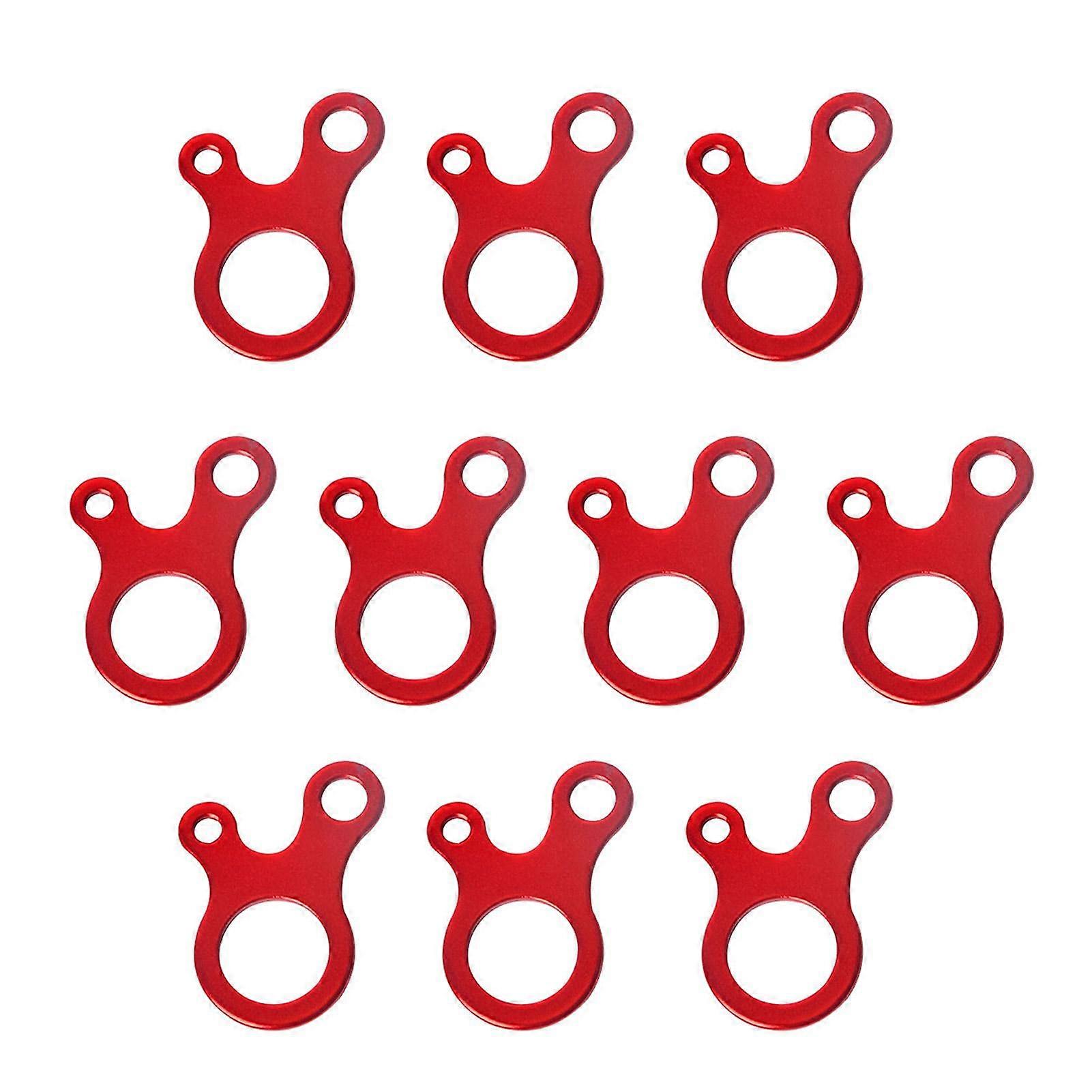 Camping Tent Hooks 10 Pack Adjustable Windproof Aluminum Mounting Hooks for Hiking BBQ with 3 Holes