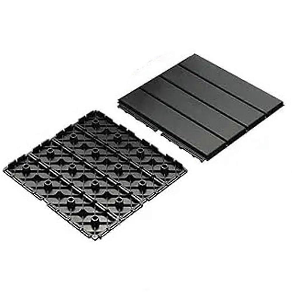 4 x Interlocking Plastic Patio Tiles 12 x 12 Inch Outdoor Flooring Suitable for All Weather Conditions Ref: 5745