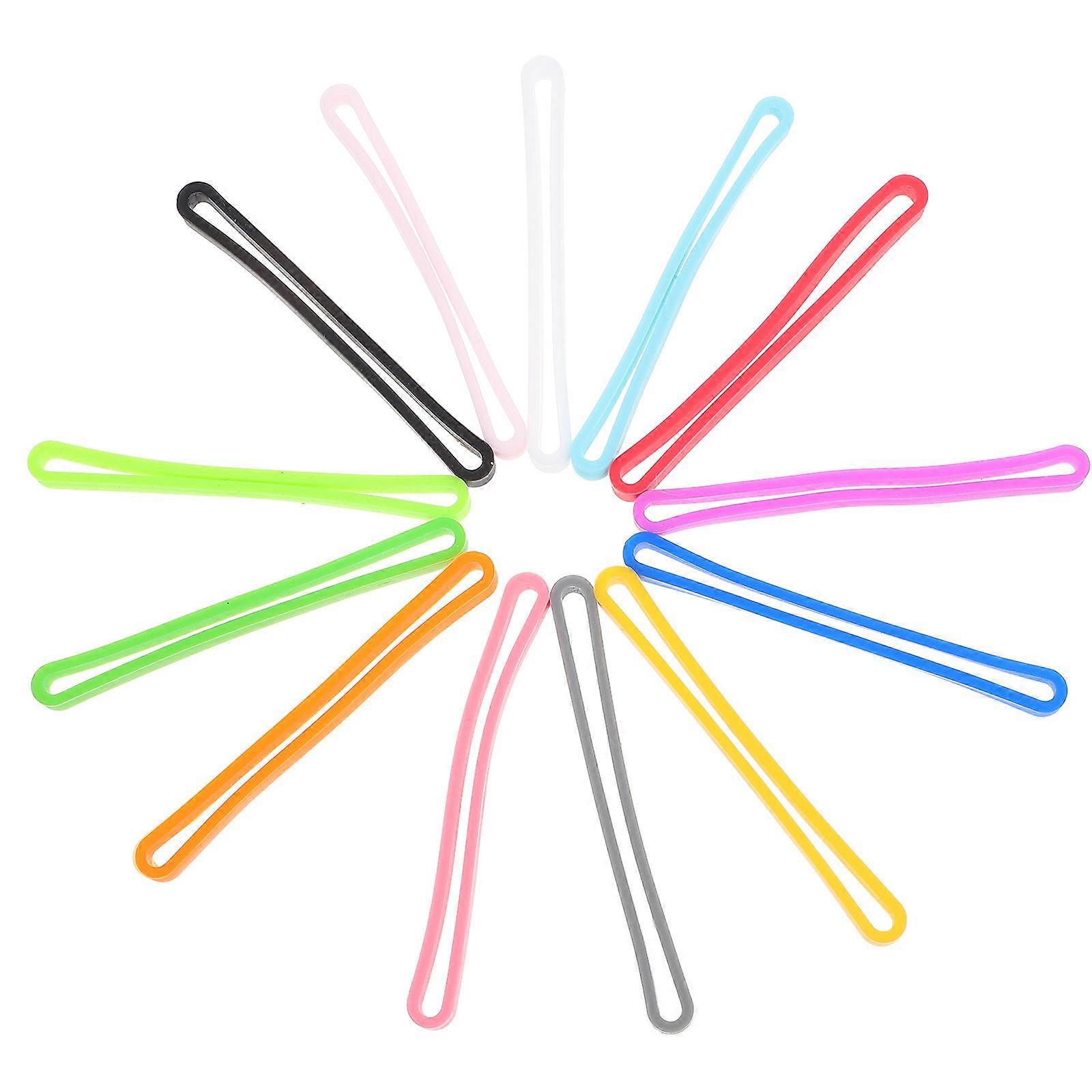 Notebook Elastic Band Round Simple Design Elastic Bands For Travel Office Use 39Pcs