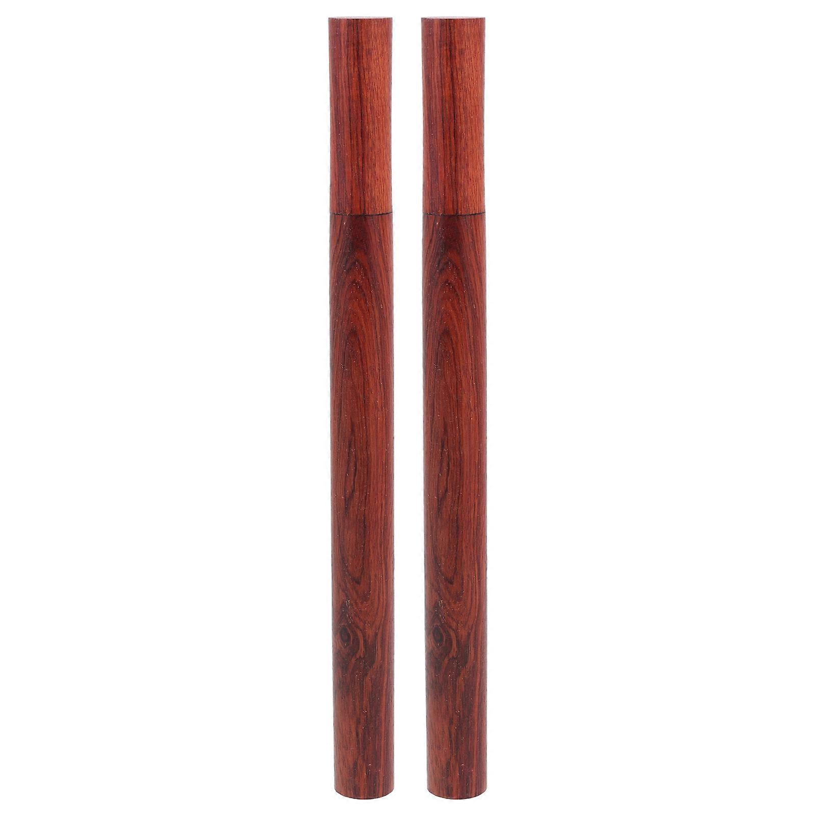 2Pcs Brown Plastic Incense Tubes with Simple Lid Design for Home Use 2.5 x 2.5 x 10.5 Inches
